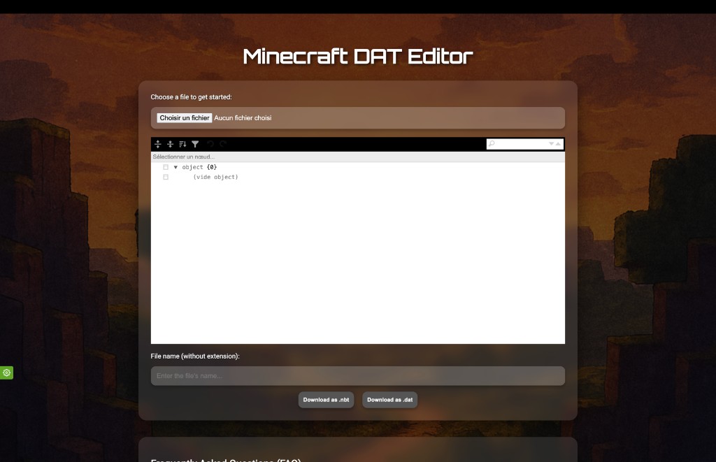 Minecraft DAT Editor screenshot 1